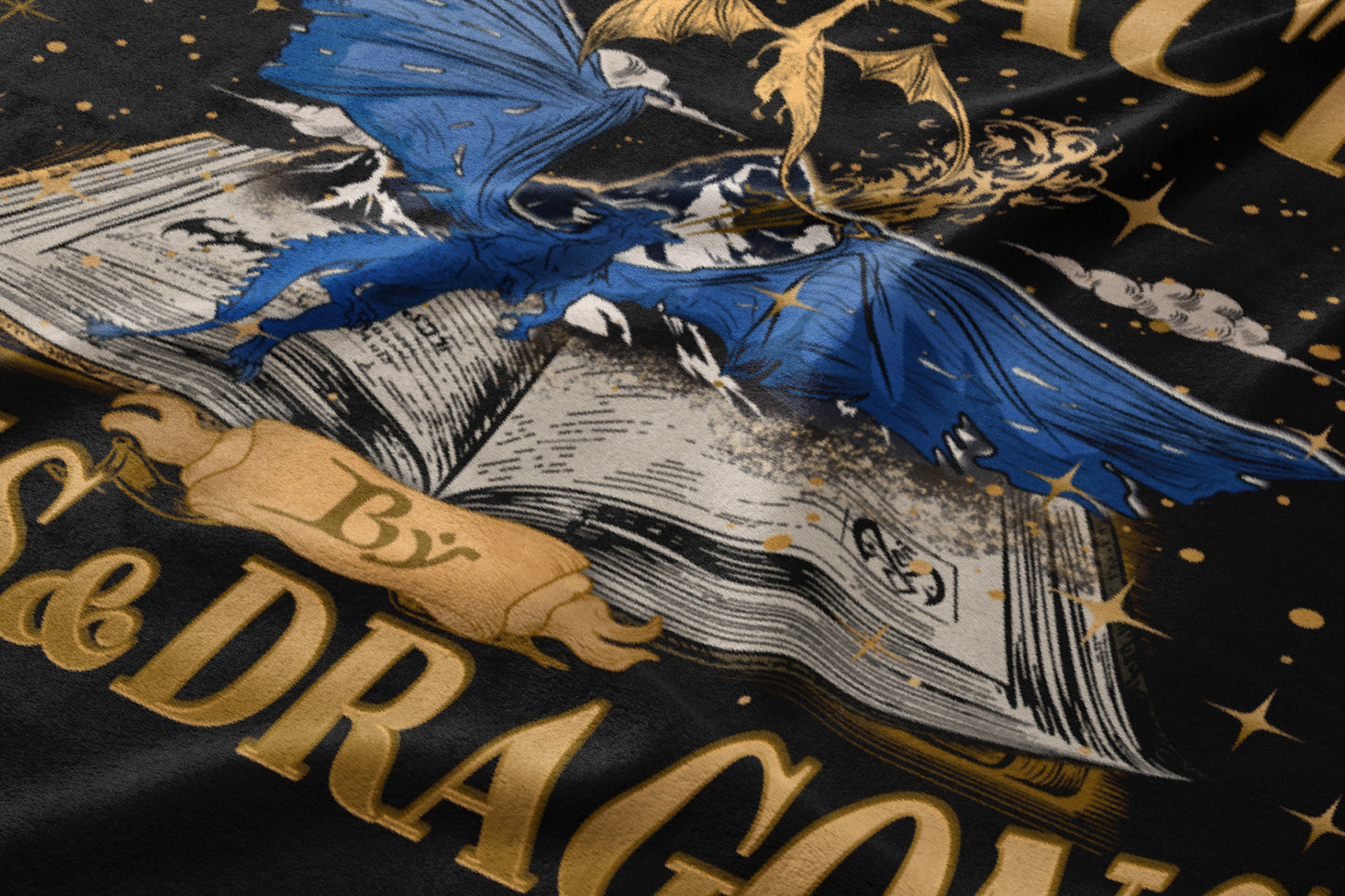 Dragon and Book Design Fantasy Shirt