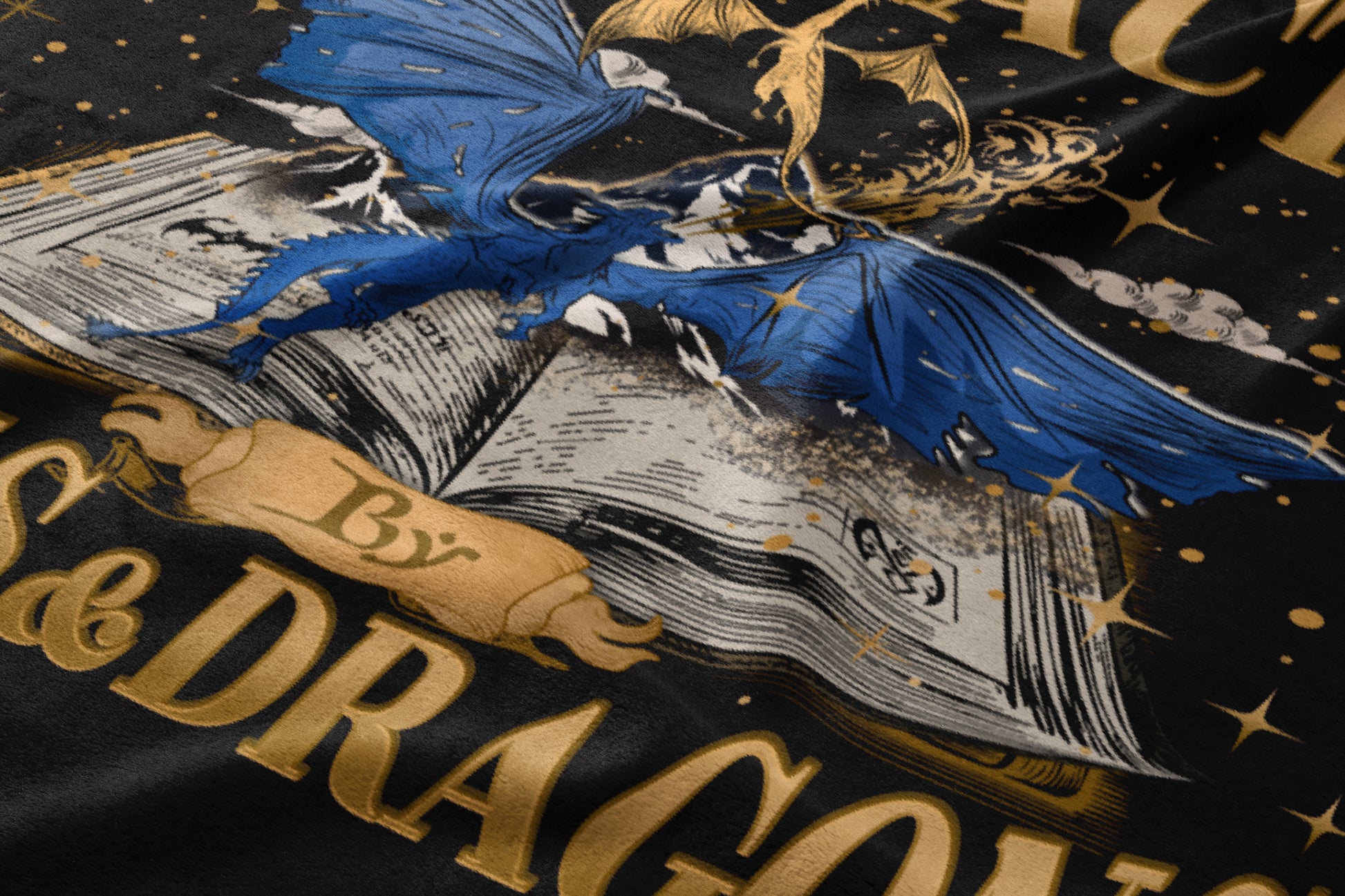 Dragon and Book Design Fantasy Shirt