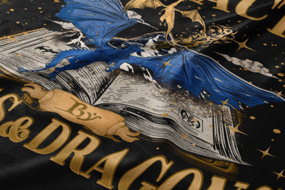 Dragon and Book Design Fantasy Shirt