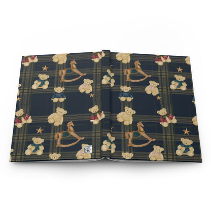 Adorable Teddy Bear and Rocking Horse Pattern Notebook