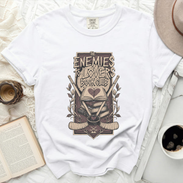 The Enemies To Lovers Book Club Tee in White