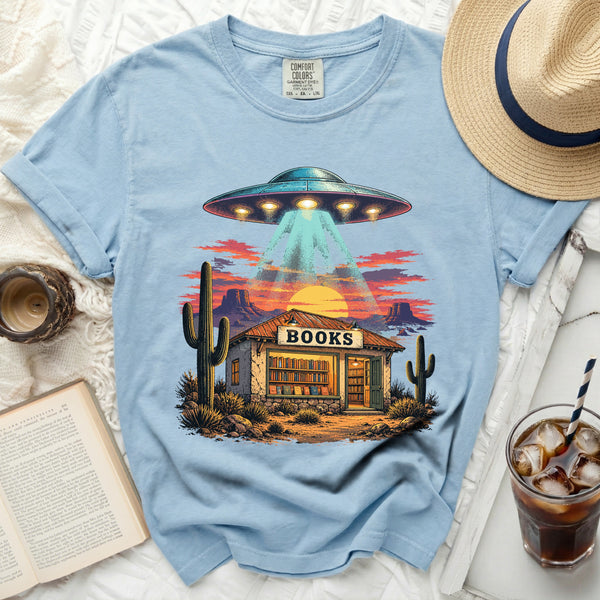 Desert UFO Bookstore Tee in Chambray