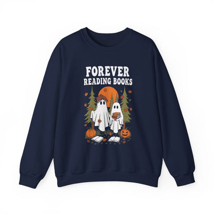 Forever Reading Books Ghosts Sweatshirt - MagicMerchEmporium