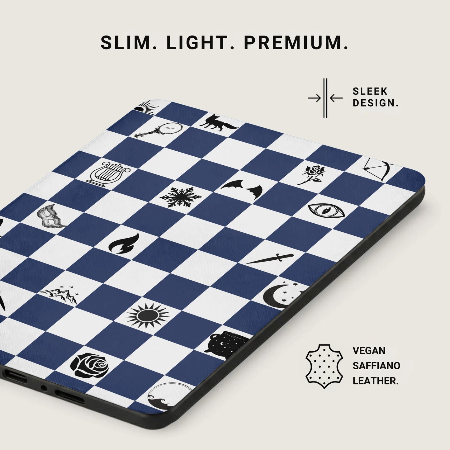 SLIM LIGHT PREMIUM SLEEK DESIGN Blue White Checkerboard Symbolic product type
