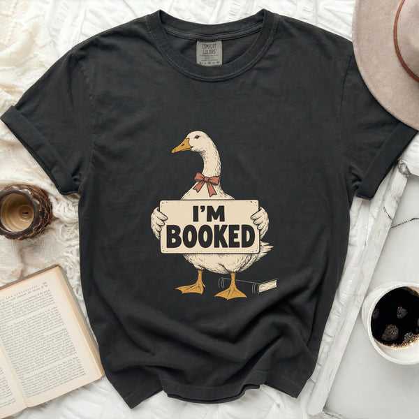 I'm Booked Goose Tee in Black
