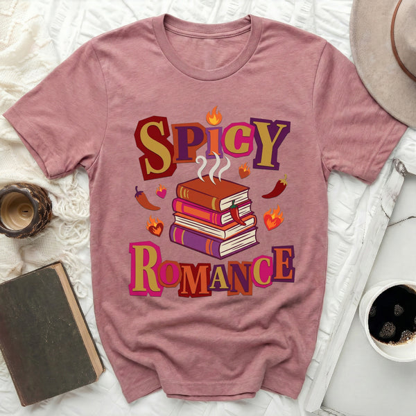 Chili Pepper Romance Tee in Heather Mauve