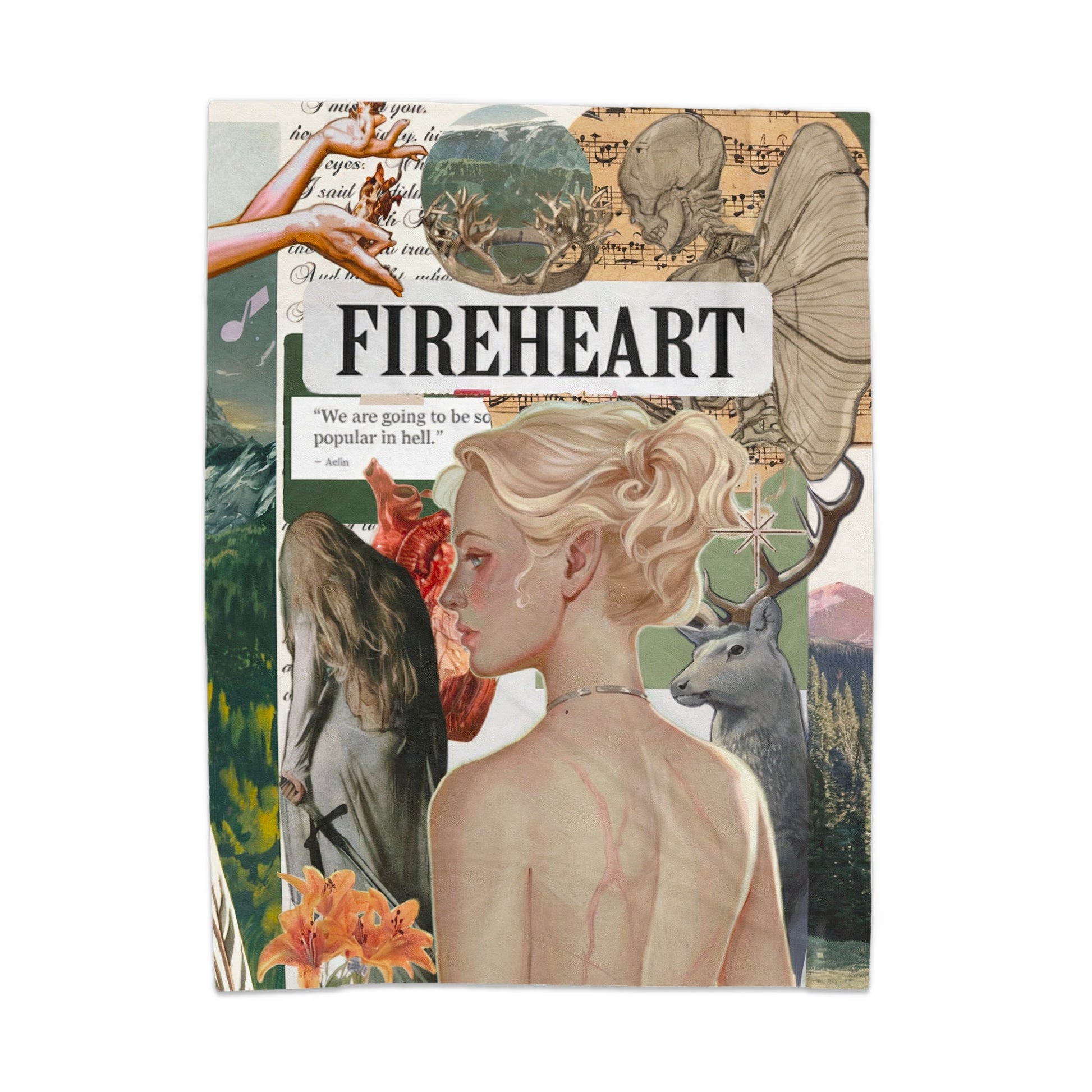 FIREHEART Collage Artwork Fine Art Print