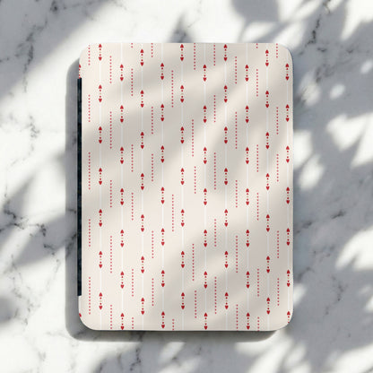 Red and White Vertical Geometric Design Cutting Board