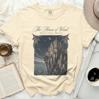 The House of Wind t-shirt with castle graphic and text.