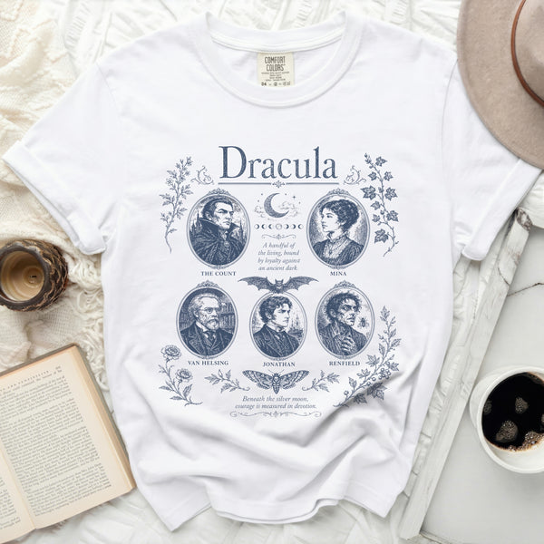 Vintage Dracula Tale Tee in White