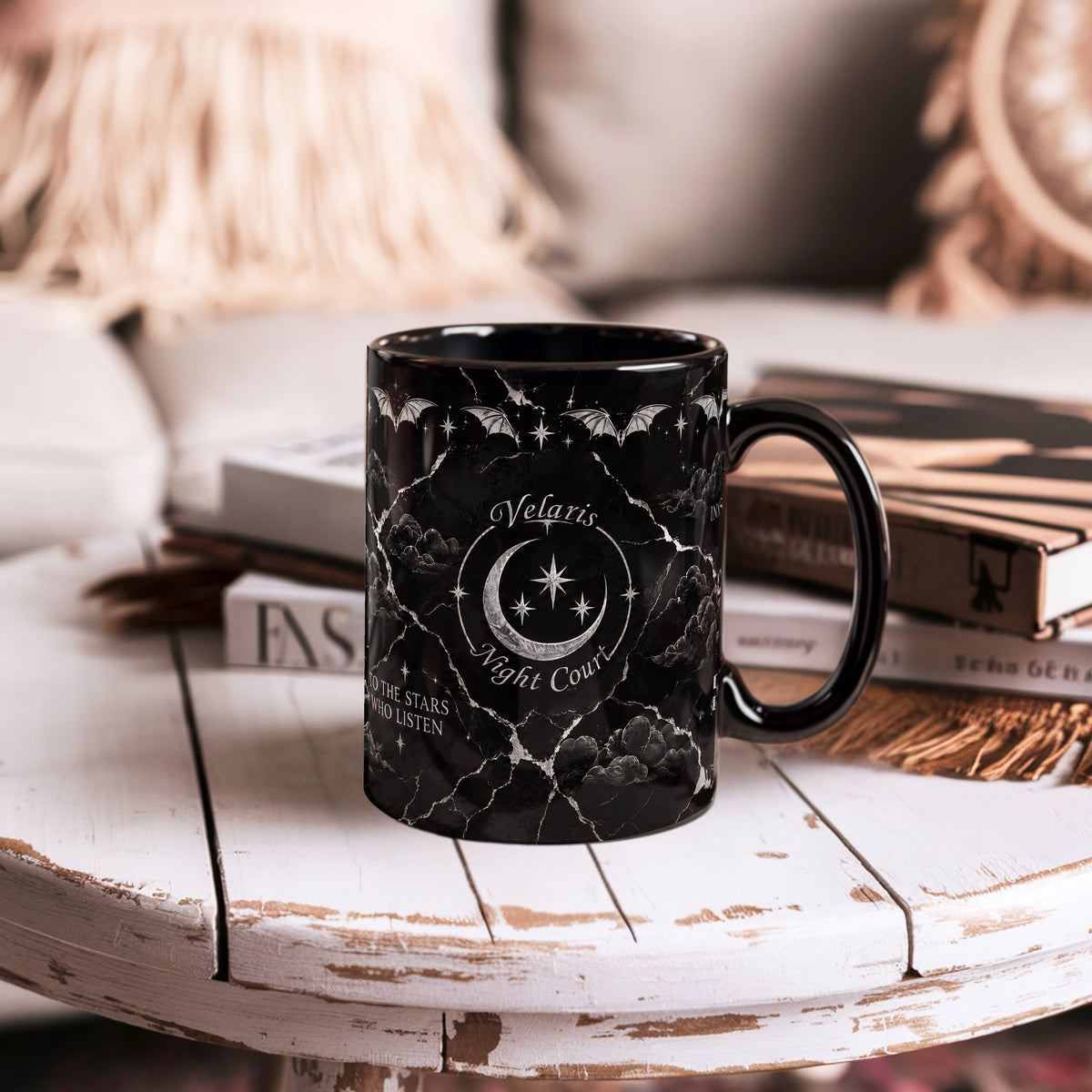 Velaris Black & Silver Mug