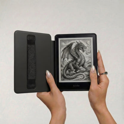 Dragon Artwork on Digital E-Reader Device Display