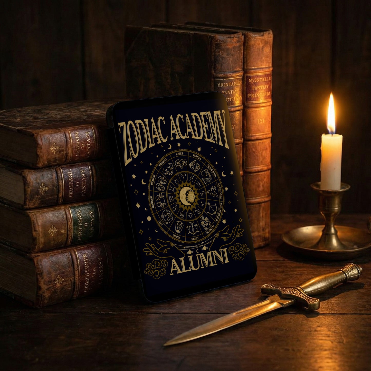 Zodiac Academy Alumni Zodiac Wheel Black Gold product type