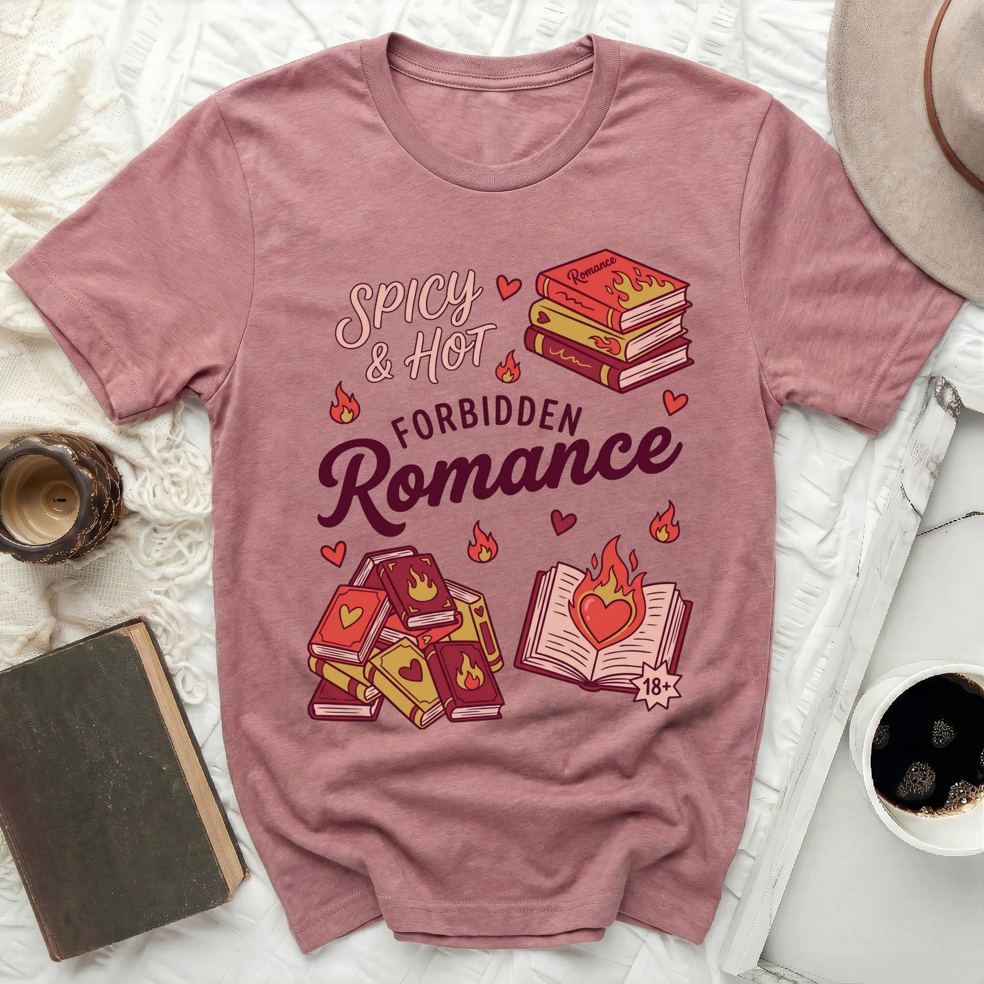 Spicy & Hot Forbidden Romance Bookish Hearts product type