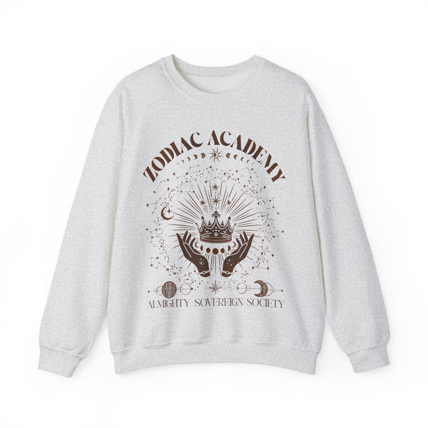 Zodiac Academy Almighty Sovereign Society Sweater in Ash