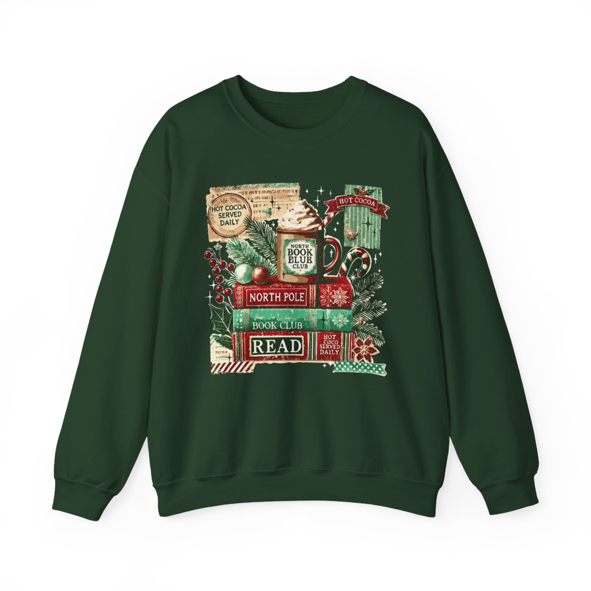 Cozy North Pole Book Club Christmas Sweatshirt
