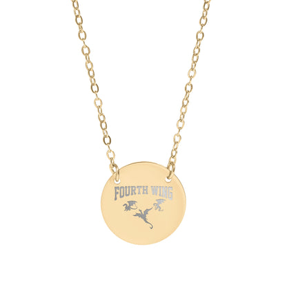 Elegant Fourth Wing Pendant Necklace Accessory