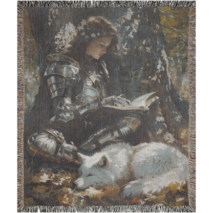 🐺 Wolf Medieval Woven Throw Blanket