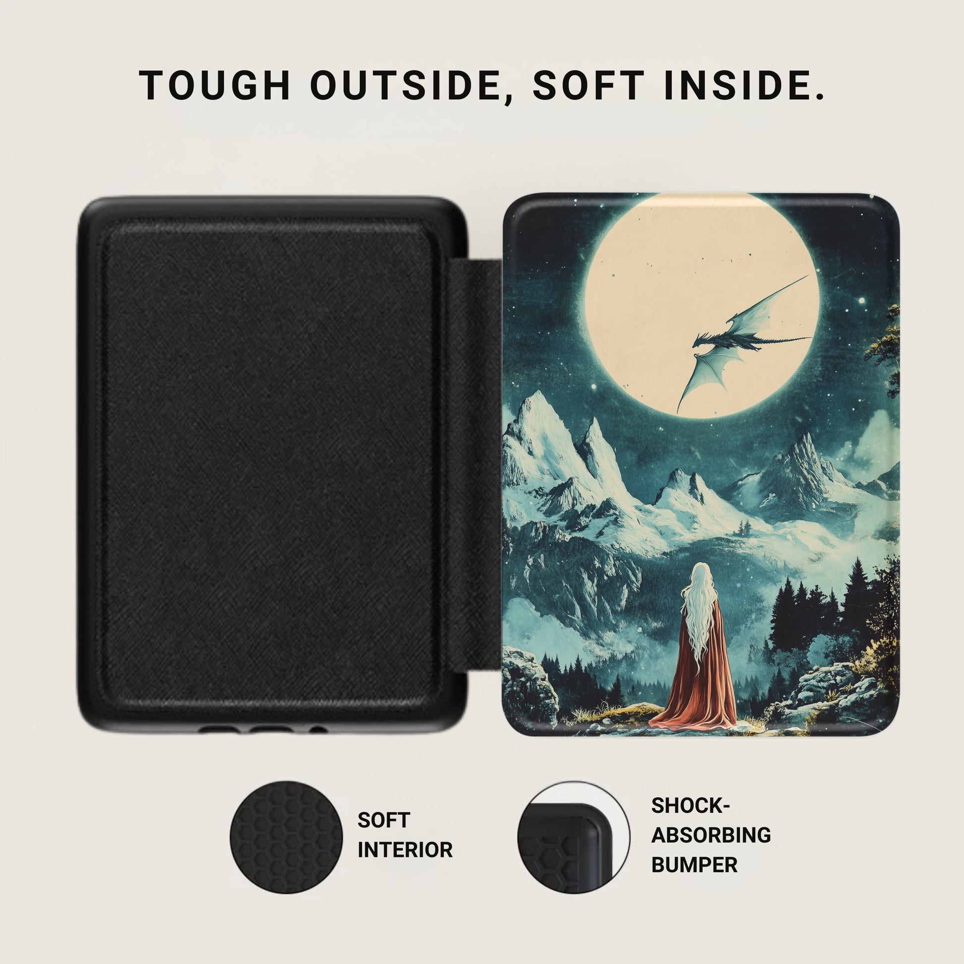 Tough Outside Soft Inside Dragon Moon Case product type