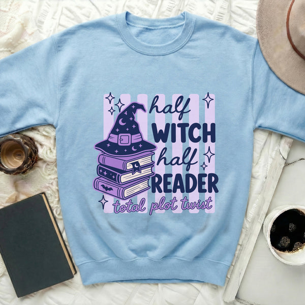 Half Witch Reader Sweatshirt in Light Blue