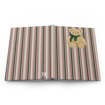Cute Striped Pattern Scrapbook with Teddy Bear Design