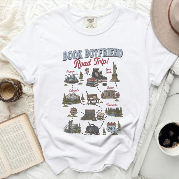 Book Boyfriend Road Trip Tee in White