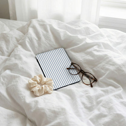Blue and White Striped Tablet Cover Protection Sleeve