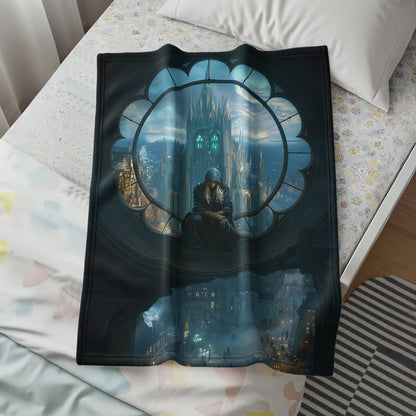 Gothic Fantasy Castle Design Mystic Art Blanket