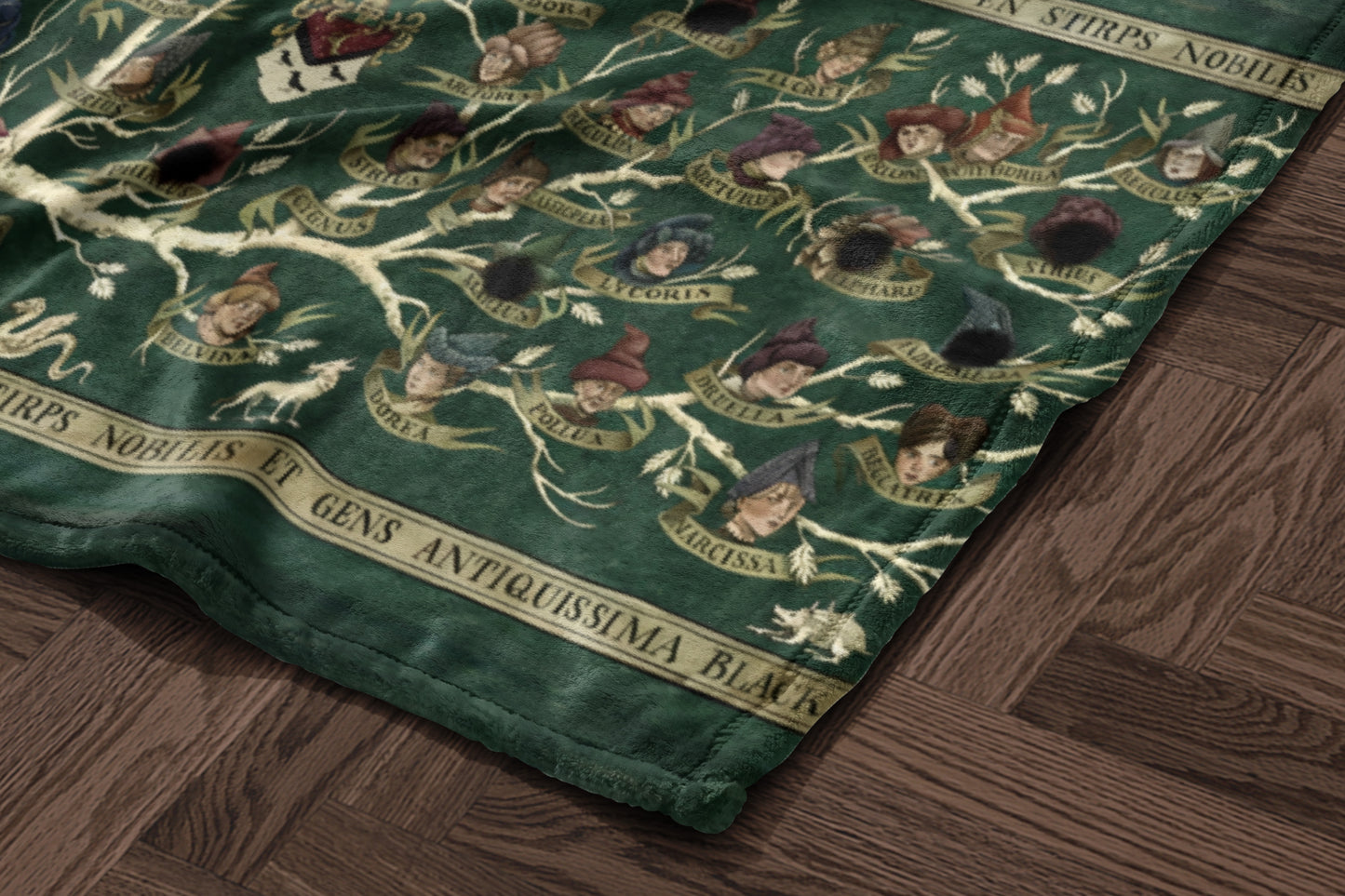 Ancient Noble Black Family Blanket for Cozy Moments
