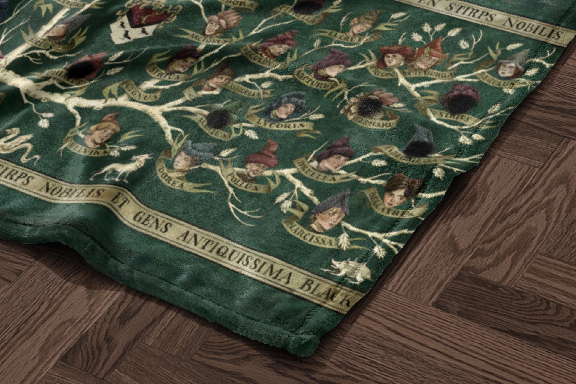 Ancient Noble Black Family Blanket for Cozy Moments