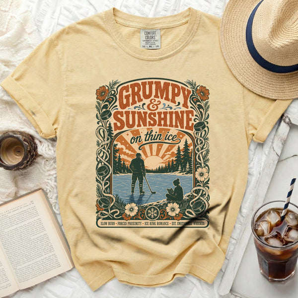 Grumpy & Sunshine Thin Ice Romance Tee in Butter