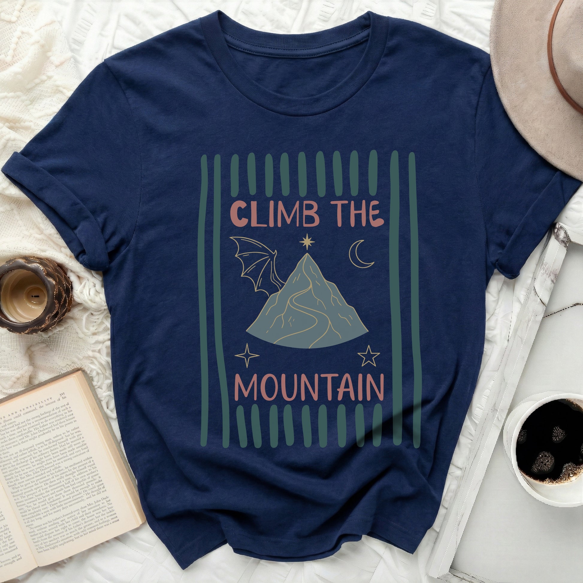 Climb The Mountain Dragon Moon Stars Navy product type