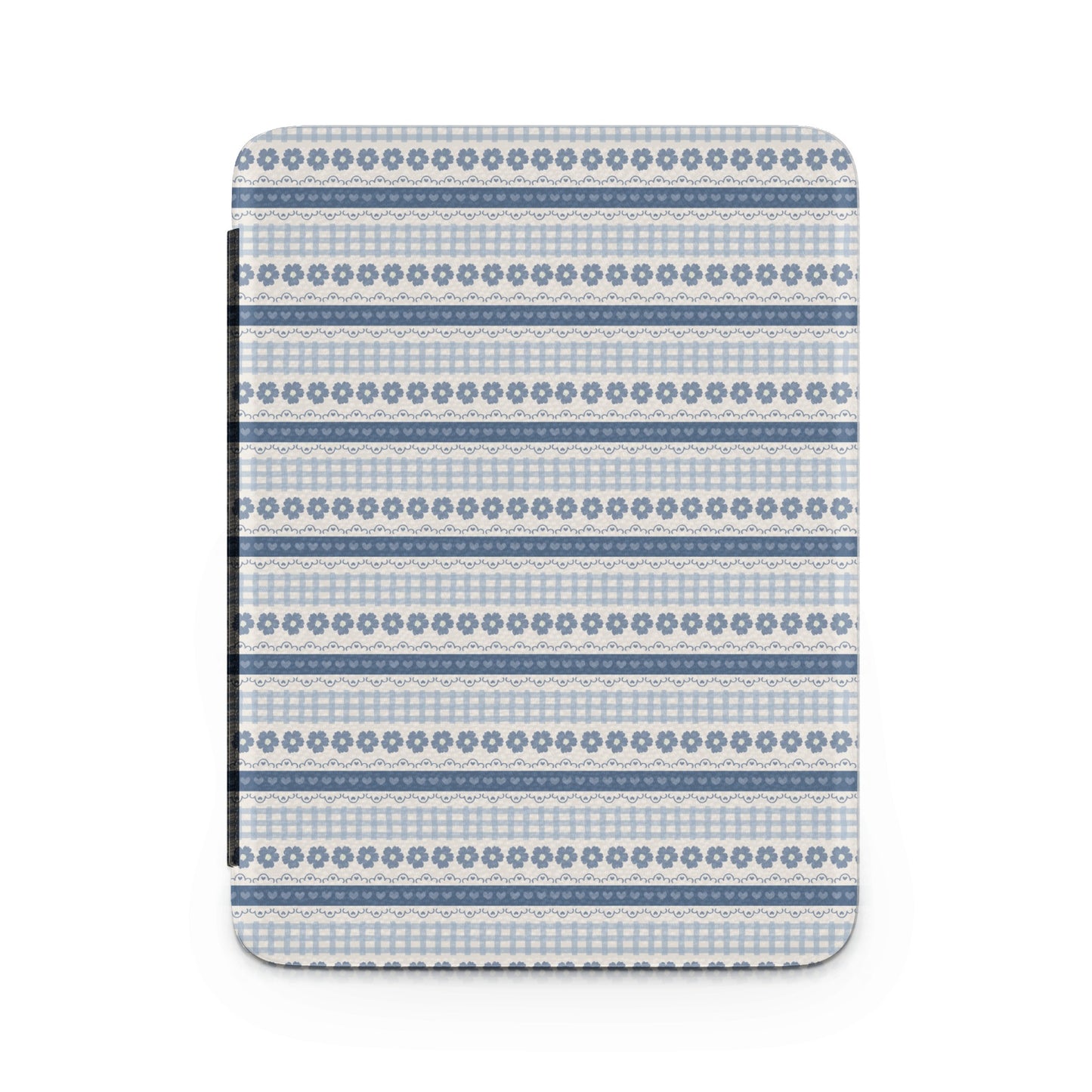Blue and White Floral Striped Patterned Product