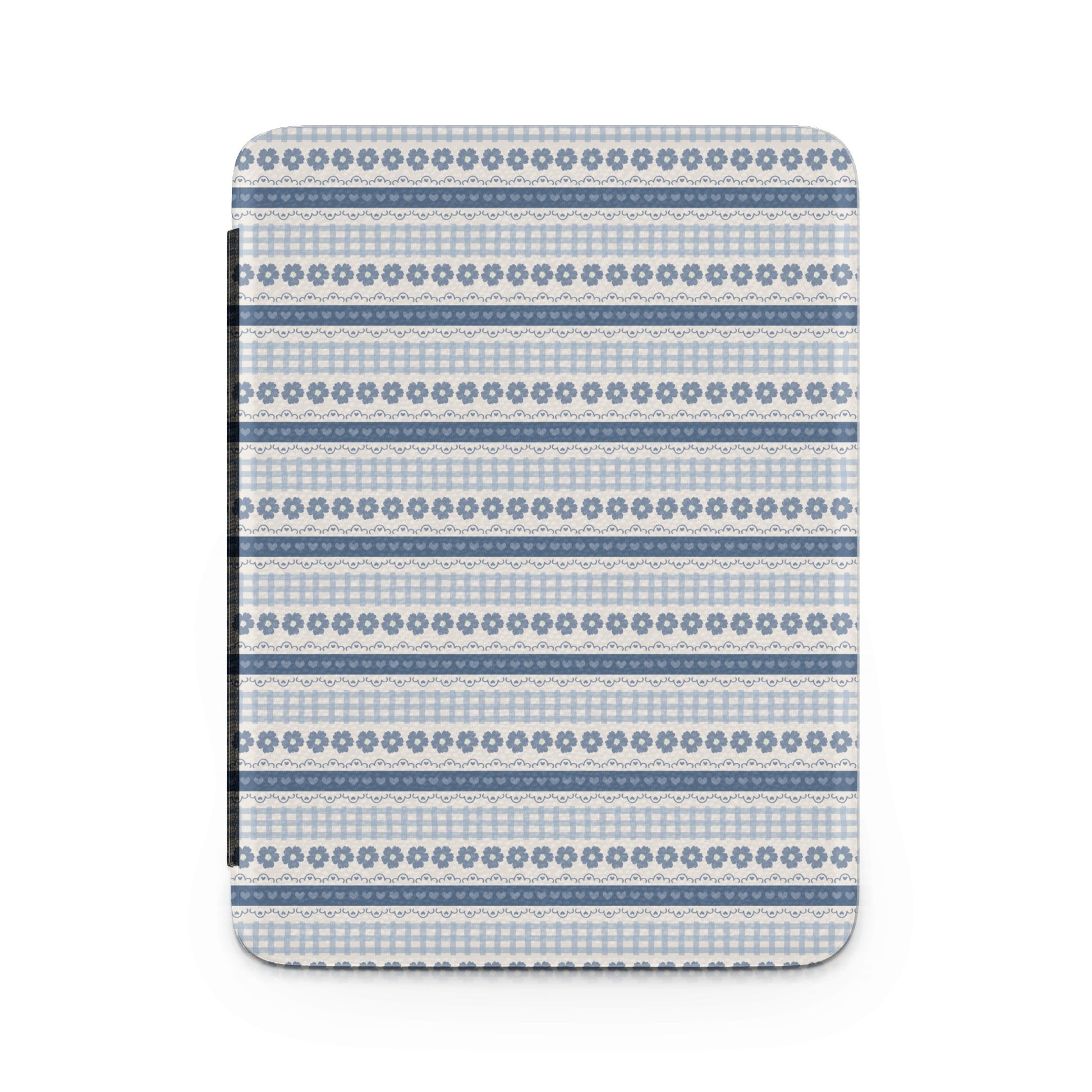 Blue and White Floral Striped Patterned Product
