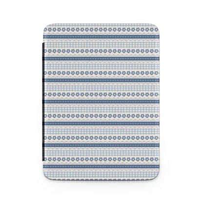 Blue and White Floral Striped Patterned Product