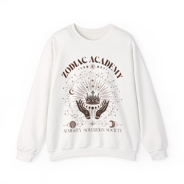 Zodiac Academy Almighty Sovereign Society Sweater in White