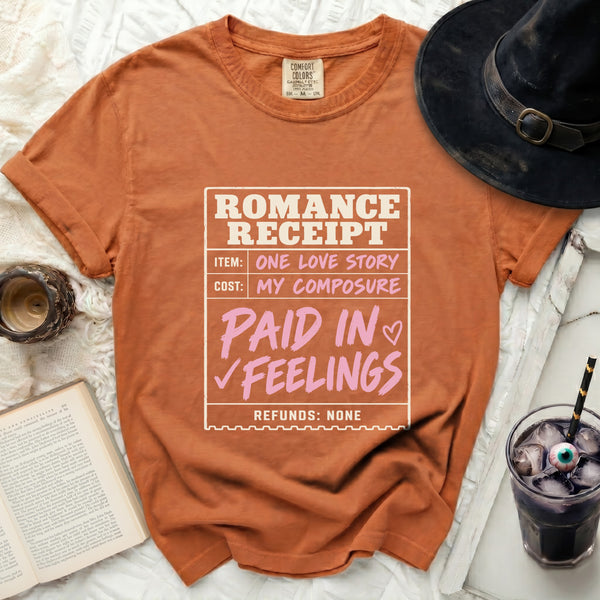 Romance Receipt Tee in Yam