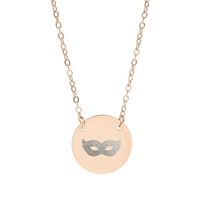 Elegant Masked Face Pendant Necklace Jewelry Product