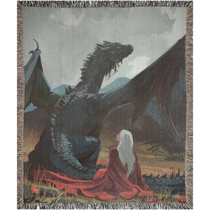 🐉 Manon Blackbeak Woven Tapestry Blanket | Throne of Glass & Bookish Gifts 🌑