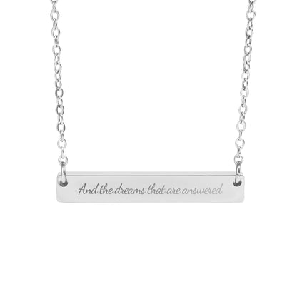 And the Dreams That Are Answered Necklace - MagicMerchEmporium