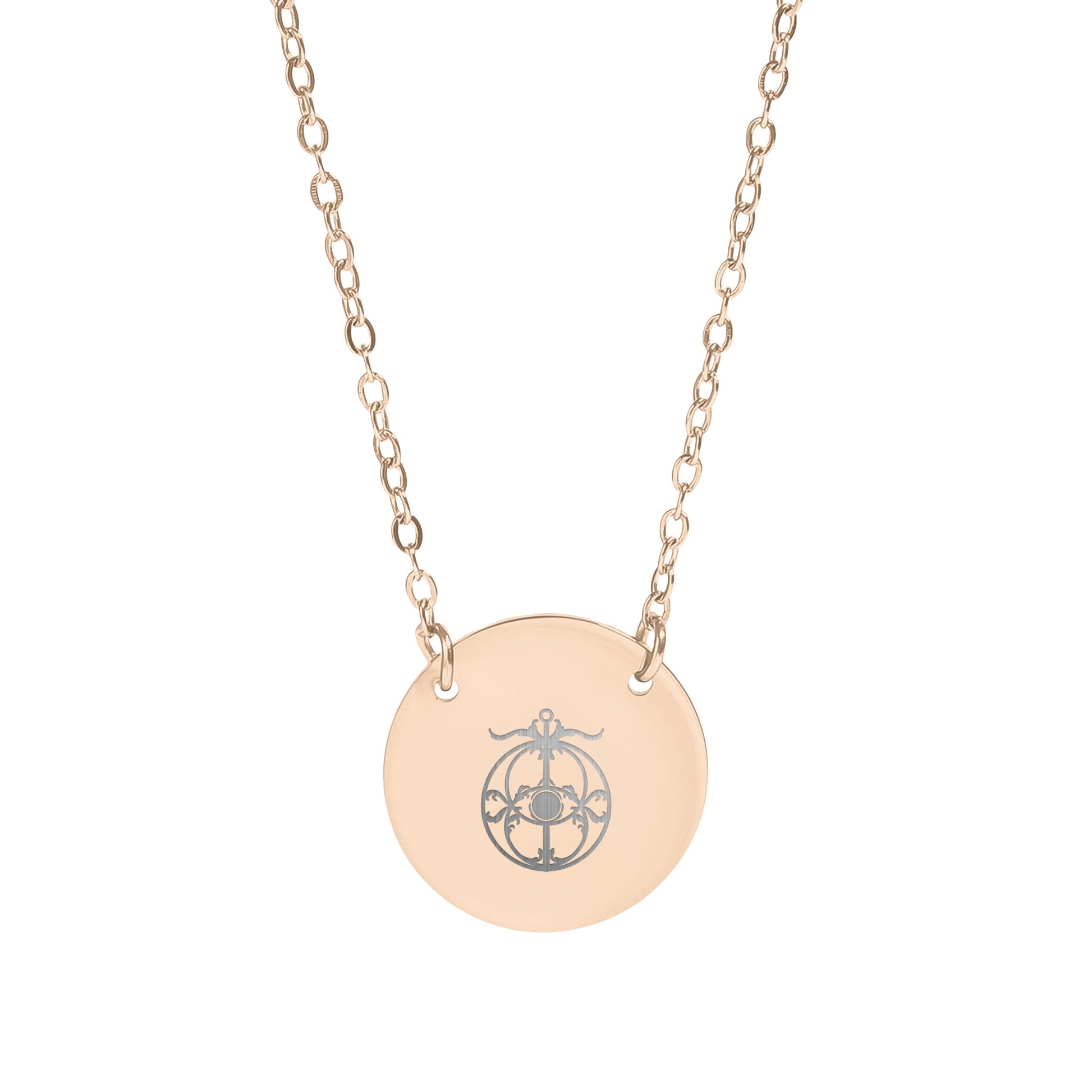 Elegant Round Emblem Design Necklace for Women