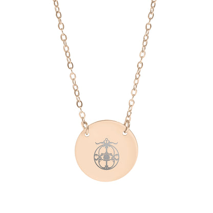 Elegant Round Emblem Design Necklace for Women