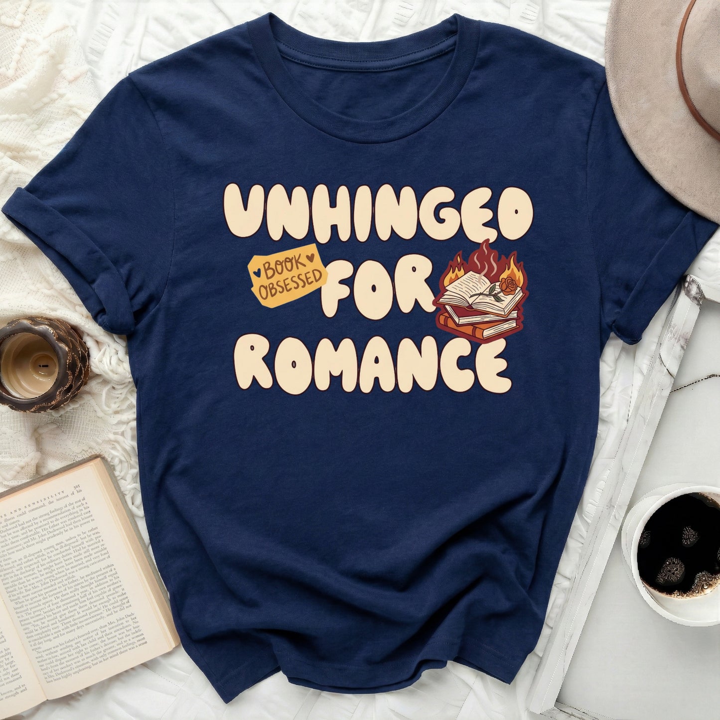 Unhinged Book Obsessed For Romance Reader Crewneck product type