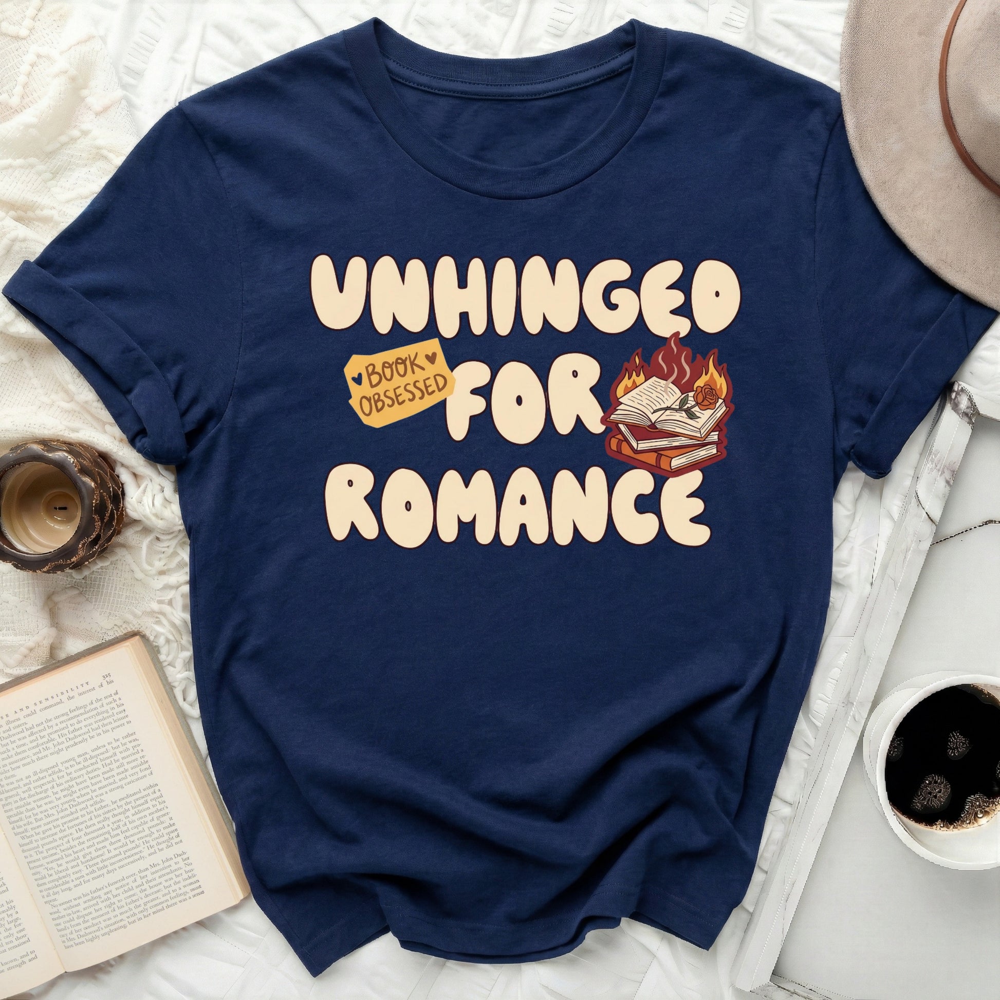 Unhinged Book Obsessed For Romance Reader Crewneck product type