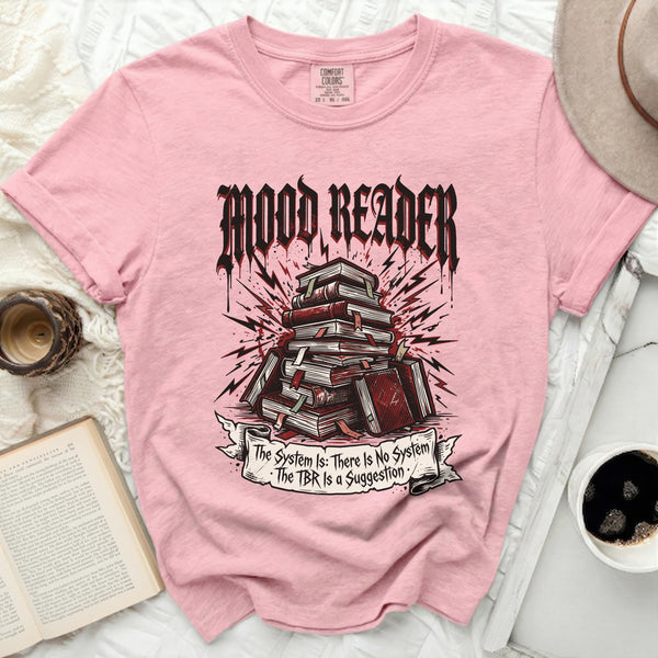 Mood Reader Book Stack Tee in Blossom