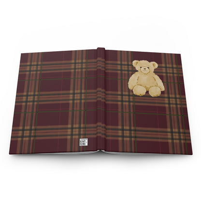 Adorable Teddy Bear Plaid Pattern Notebook