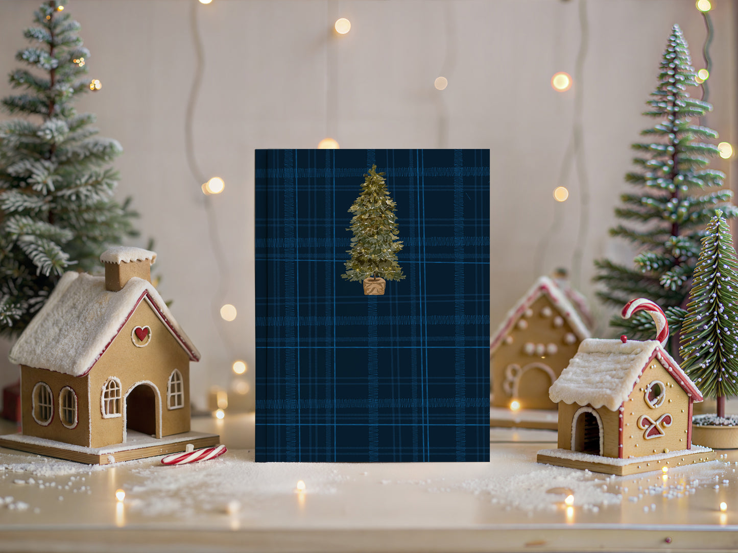 Christmas Card with Festive Tree Design Holiday Card