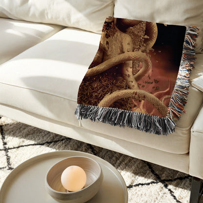 House of Flame and Shadow Woven Blanket