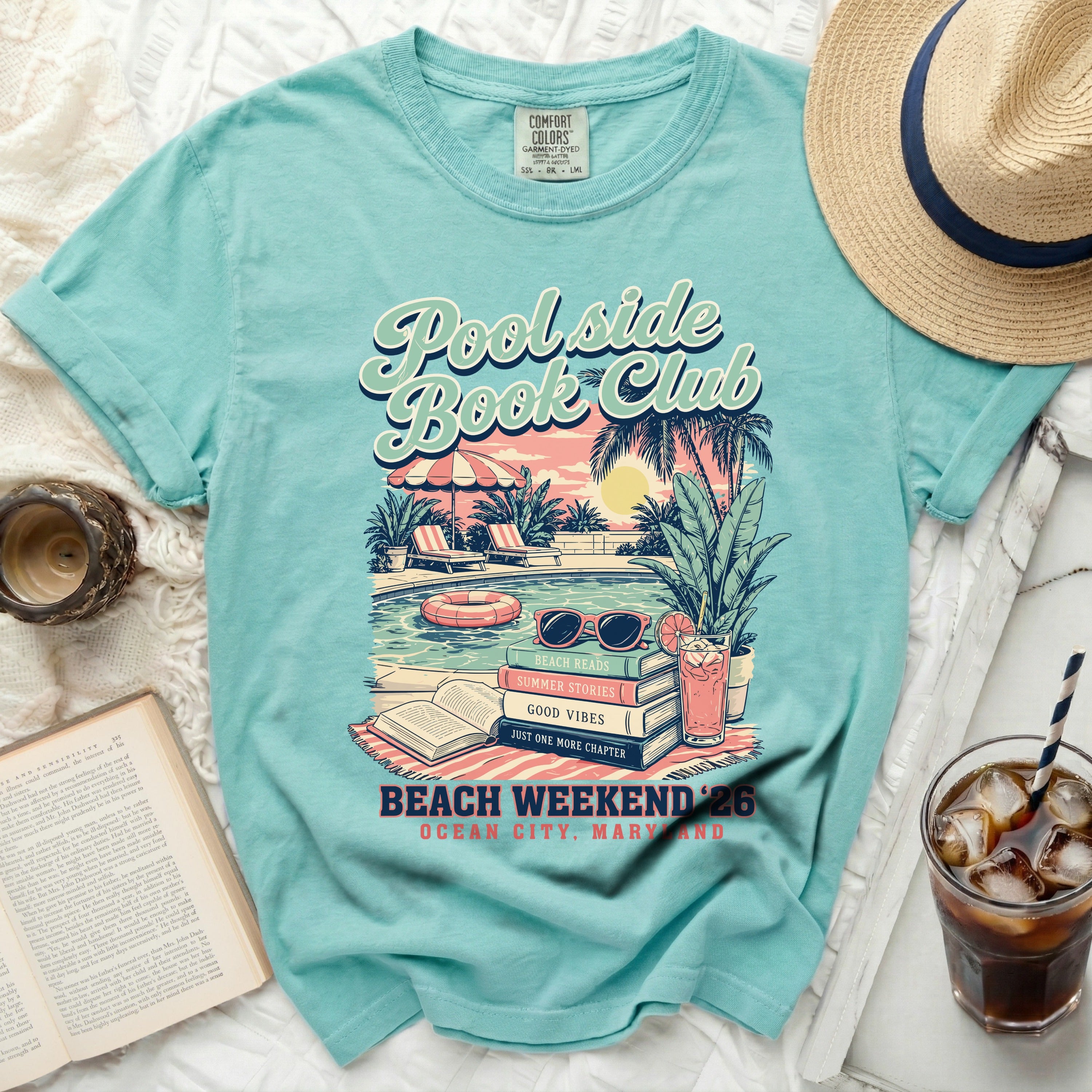 Aqua t-shirt with 