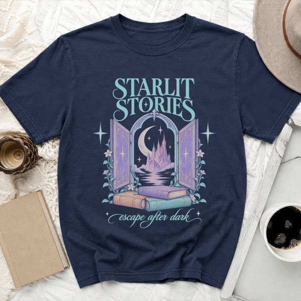 Starlit Stories Tee in True Navy
